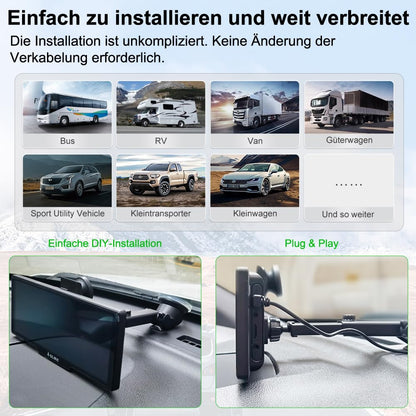 ACAVICA 9,26 Zoll Auto Display – Drahtlos CarPlay & Android Auto