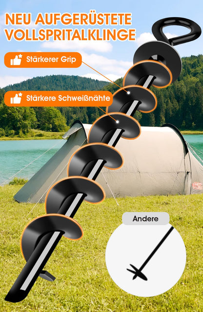 Schwerlast Bodenanker Erdanker – voll verschraubt 8er Pack