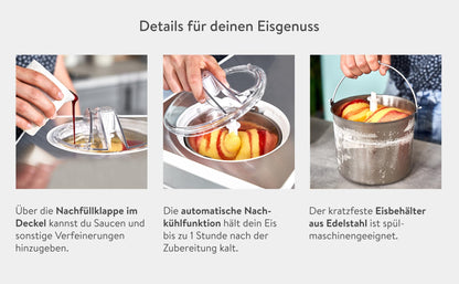 SPRINGLANE Elisa 2,0 L Eismaschine & Joghurtbereiter – Silber
