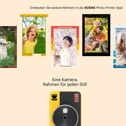 Kodak Mini 2 Retro Mobiler Fotodrucker für Smartphone – Weiss Bundle