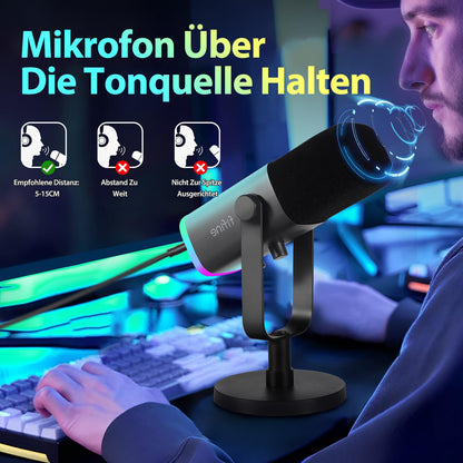 FIFINE MI6 Dynamisches Gaming-Mikrofon mit XLR und USB