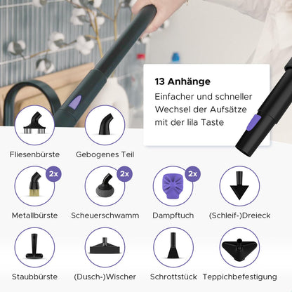 Motionflow 16-in-1 Hochdruck-Dampfreiniger – Flächen & Polster