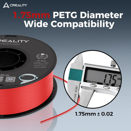 Creality PETG Filament 1.75mm 3D-Drucker Filament - Schwarz 4kg
