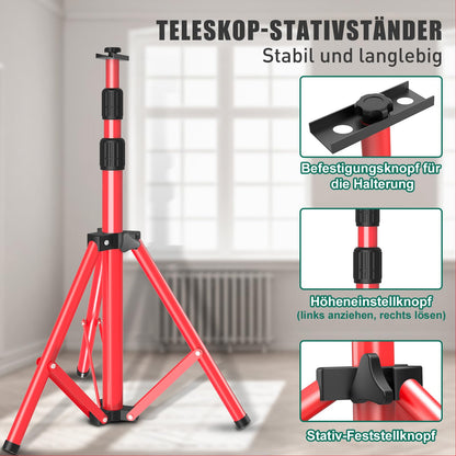 HYCHIKA LED Baustrahler mit Stativ 2x60W 2x7000lm