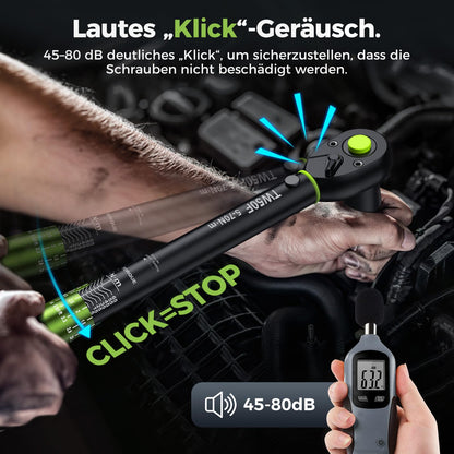 ETOOLAB Drehmomentschlüssel 3/8 Zoll, 5-70 Nm, 72 Zähne