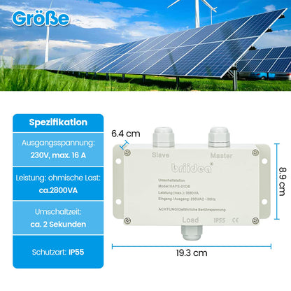 briidea Netzvorrangschaltung Umschaltstation – 16A 230V