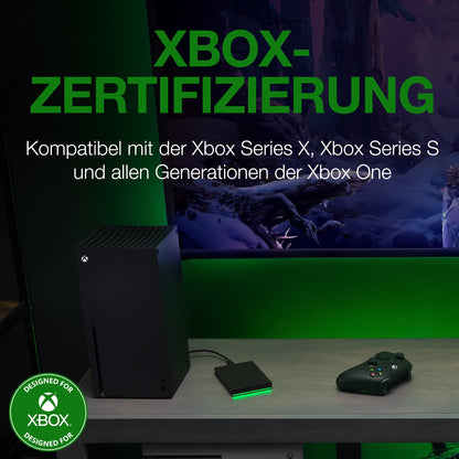 Seagate Game Drive Xbox 2TB Tragbare Externe Festplatte
