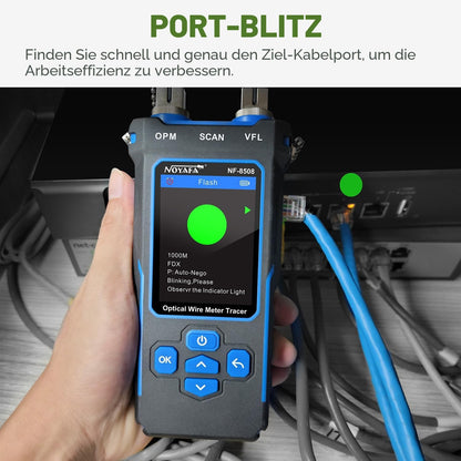 NOYAFA NF-8508 Netzwerkkabeltester mit optischem Leistungsmesser