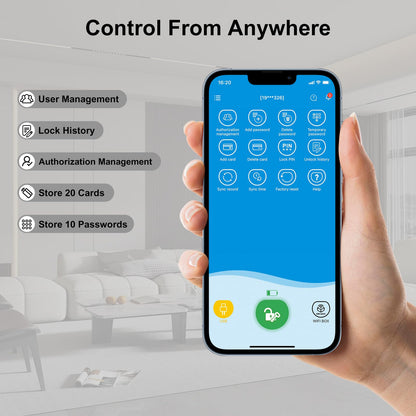WELOCK PBL41 Elektronisches Türschloss – Zahlencode, Bluetooth, IP65