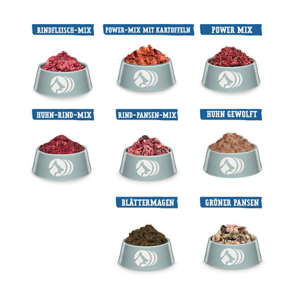 Frostfutter Perleberg Barf Highlight-Paket Hundefutter - 12kg Rind/Huhn