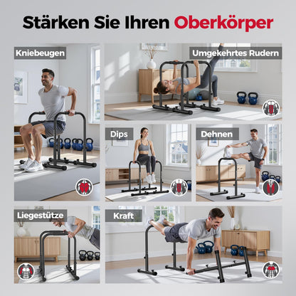Sportsroyals Dip Barren DB-01, höhenverstellbar, 400 kg Tragkraft