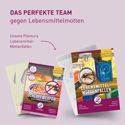 Plantura Schlupfwespen gegen Lebensmittelmotten – 18 Karten Komplett-Lösung