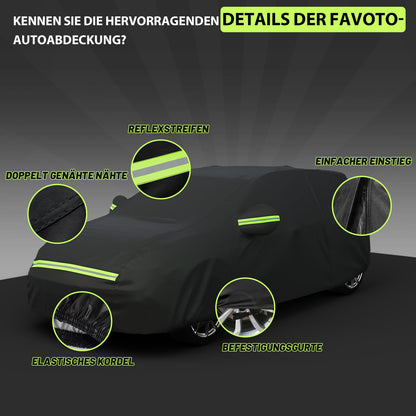 Favoto Vollgarage Winter Schrägheck - Schwarz 400-435cm