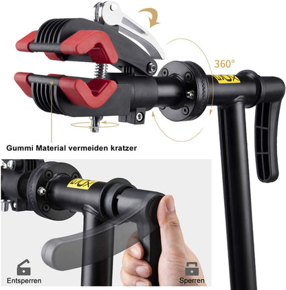 CXWXC Fahrrad Reparaturständer Montageständer - Schwerlast Schwarz