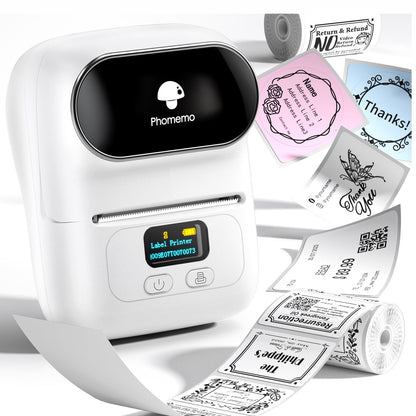 Phomemo M110 Etikettendrucker Bluetooth, tragbarer Thermodrucker für Selbstklebeetiketten