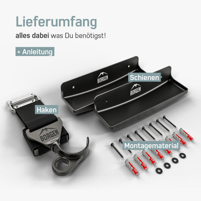 Borgen Fahrrad Wandhalterung – Einstellbar für alle Fahrradtypen