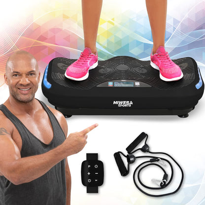 Miweba Sports Fitness 4D Wave Vibrationsplatte MV300 - Schwarz
