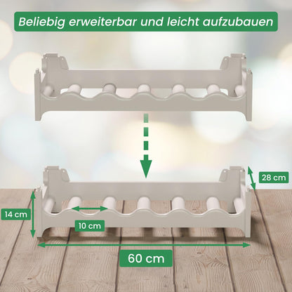 ARTECSIS Weinregal stapelbar Kunststoff 60 Flaschen – Weiss