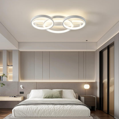 LED Deckenleuchte Ring 3-flammig dimmbar – APP, Weiss 78cm