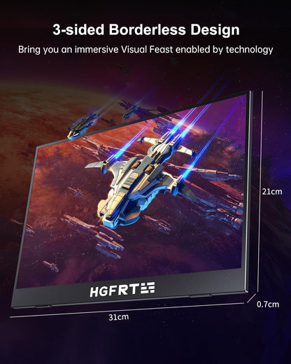 HGFRTEE 14 Zoll WUXGA Tragbarer Monitor IPS Touchscreen