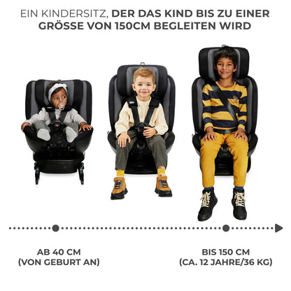 Kinderkraft XPEDITION2 I-SIZE Kindersitz 360° Reboarder Isofix Blau
