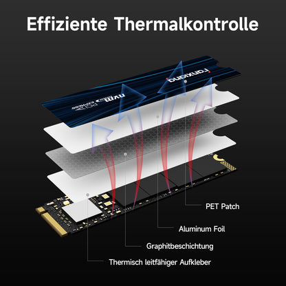 fanxiang S880E NVMe SSD 2TB M.2 PCIe Gen4x4 Gaming Laufwerk