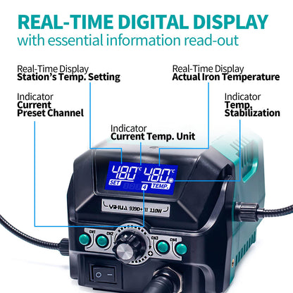 YIHUA 939D+ III EVO Digitale Löt- & Entlötstation 110W