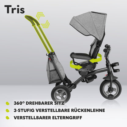 Lionelo Tris 2in1 Dreirad Buggy faltbar – Sitz 180° drehbar