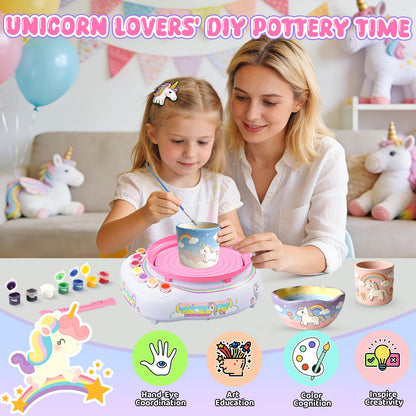 Weilim Töpferscheibe für Kinder, DIY-Töpferset mit Ton und Zubehör