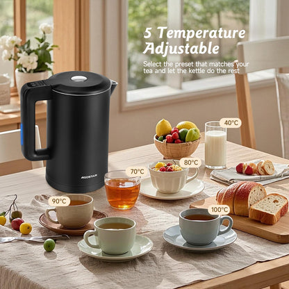 Aigostar Smart Wasserkocher mit Temperatureinstellung, 1,7 L, schwarz