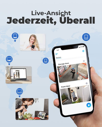 Reolink RLK8-800D4 4K PoE Aussen Überwachungskamera Set (4 Kameras)