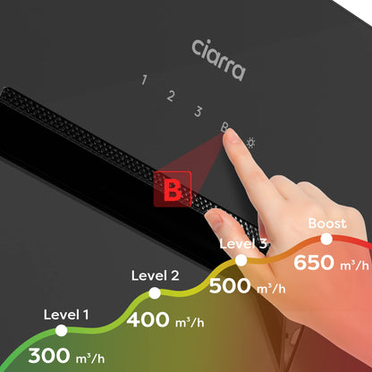 CIARRA CBCB6736M Kopffreie Dunstabzugshaube 60cm Umluft Wi-Fi