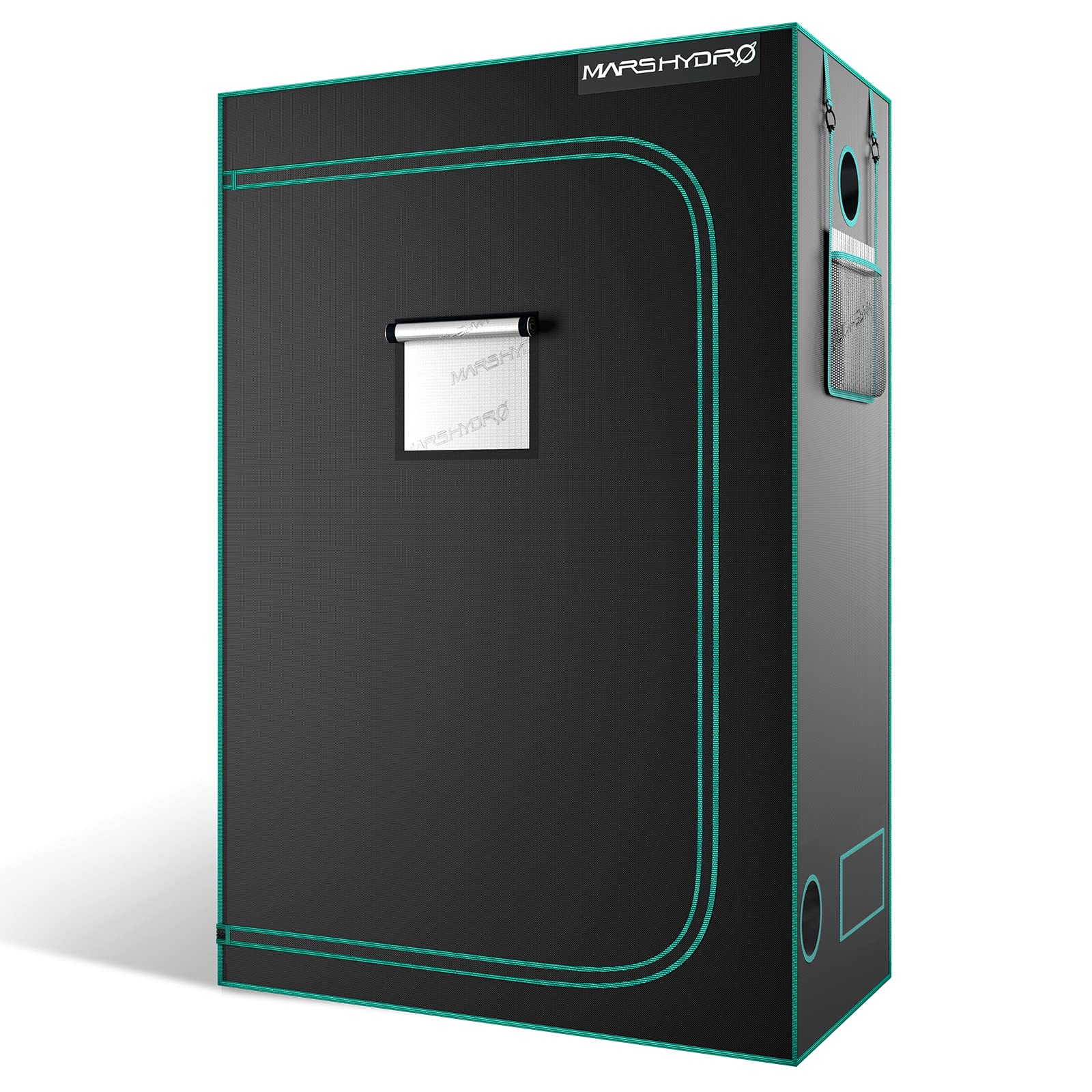 MARS HYDRO Growzelt Indoor Zuchtzelt – 120x60x180cm. Schwarzes Rechteckzelt für kontrollierte Indoor-Pflanzenzucht mit optimalem Mikroklima.