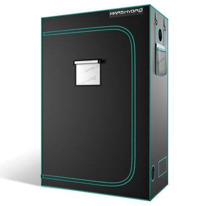 MARS HYDRO Growzelt Indoor Zuchtzelt – 120x60x180cm. Schwarzes Rechteckzelt für kontrollierte Indoor-Pflanzenzucht mit optimalem Mikroklima.