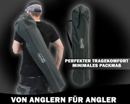 Angel-Berger Luxus Faltstuhl mit Getränkehaltern und Armlehnen, Grün