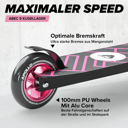 Apollo Genius Pro Stunt Scooter – Kickscooter für Kinder ab 6 Jahre
