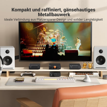 Fosi Audio P4 Mini Preamp Stereo Vorverstärker - 3x RCA