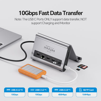 PULWTOP MacBook Docking Station Dual Monitor 4K M3/M4/M5