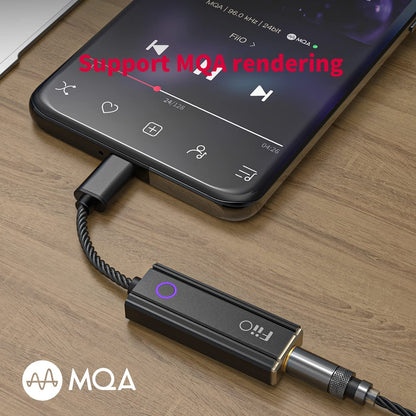 FiiO JadeAudio KA1 Kopfhörer-Verstärker USB-DAC - Typ C, Schwarz