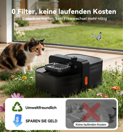 FEELNEEDY Katzenbrunnen kabellos, 3.5 L Trinkbrunnen ohne Filter
