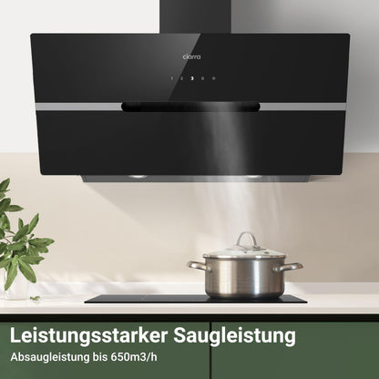 CIARRA CBCB9736F Kopffreie Dunstabzugshaube 90cm Schwarz Wi-Fi