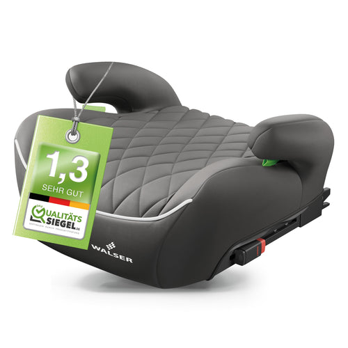 WALSER Andy ISOFIX Kinder Sitzerhöhung Auto 125-150 cm Grau