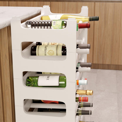 ARTECSIS Weinregal stapelbar Kunststoff 60 Flaschen – Weiss