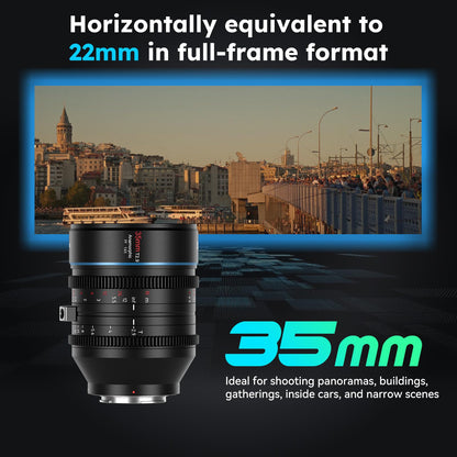 SIRUI 35mm T2.9 1.6X Vollformat Anamorphes Objektiv E-Mount