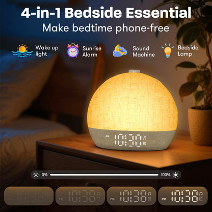 ARUQO BL50 Tageslichtwecker, Lichtwecker mit Sonnenaufgang