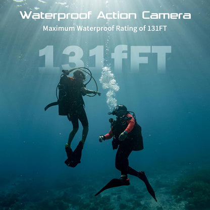 Apexcam M90 Action Cam 4K 60FPS 64MP WLAN wasserdicht mit Zubehör-Set