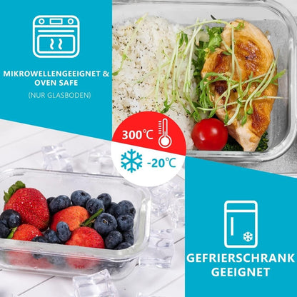 Igluu Borosilikat Glas Frischhaltedosen Meal Prep – 12er-Pack