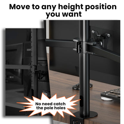 Monitor Halterung 4 Monitore 17-32" Tischhalterung - Schwarz