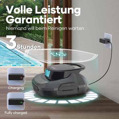 AIPER Poolroboter Kabellos – Akku Poolreiniger Flacher Boden