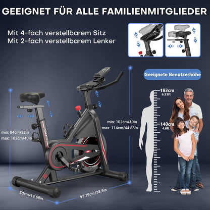 DMASUN Ergometer Hometrainer – Magnetischer Widerstand